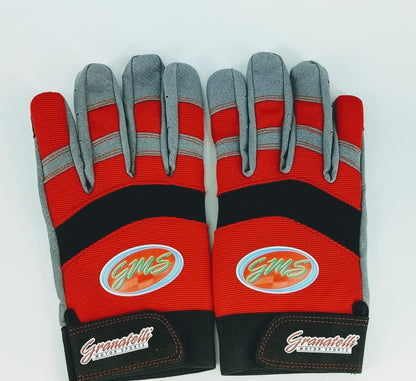 Granatelli Motor Sports Granatelli Large Mechanics Work Gloves - Red/Gray/Black