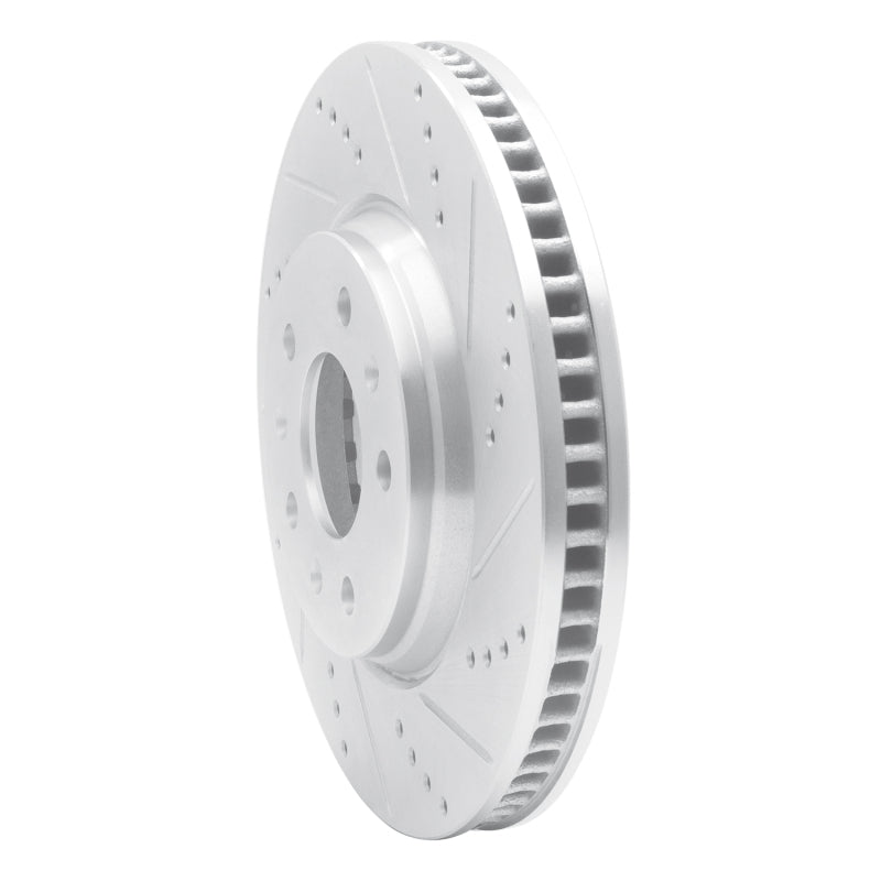 R1 Concepts R1 03-08 Cadillac SEVILLE Front Right Drilled & Slotted Silver Brake Rotor