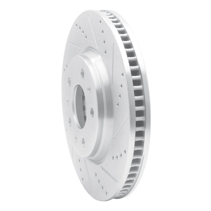 R1 Concepts R1 03-08 Cadillac SEVILLE Front Right Drilled & Slotted Silver Brake Rotor