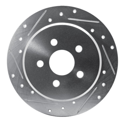 R1 Concepts R1 95-03 Chrysler PT Cruiser Rear Left Drilled & Slotted Silver Brake Rotor