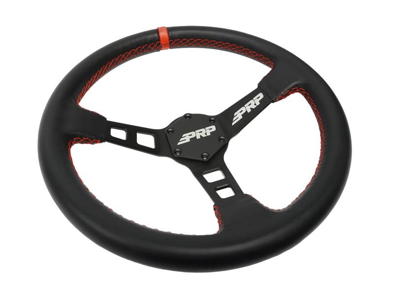 PRP Seats PRP Deep Dish Leather Steering Wheel - Red