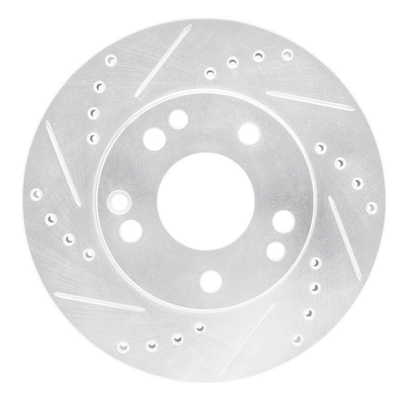 R1 Concepts R1 87-93 Mercedes-Benz 190D Front Left Drilled & Slotted Silver Brake Rotor
