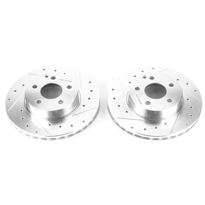 PowerStop Power Stop 15-16 Mercedes-Benz C250 Front Evolution Drilled & Slotted Rotors - Pair