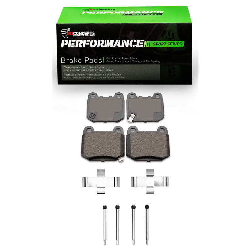R1 Concepts R1 04-06 Maserati Quattroporte Rear Performance Sport Pads & Hardware Kit