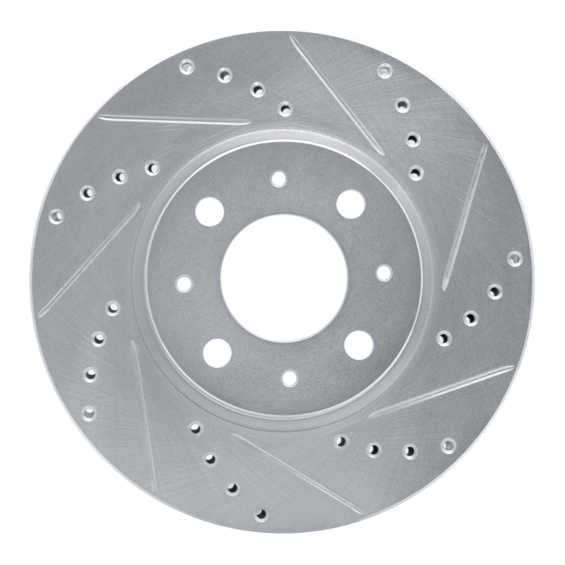 R1 Concepts R1 93-95 Volvo 850 Front Right Drilled & Slotted Silver Brake Rotor