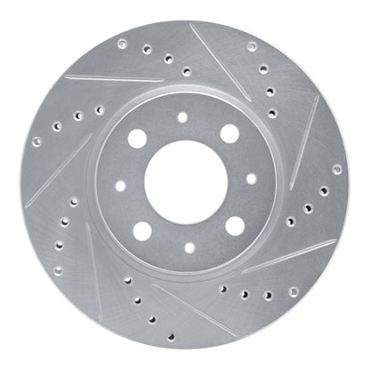 R1 Concepts R1 93-95 Volvo 850 Front Right Drilled & Slotted Silver Brake Rotor