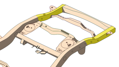 RustBuster Rust Buster 2003-2009 Toyota 4Runner Rear Frame Repair Kit - Left
