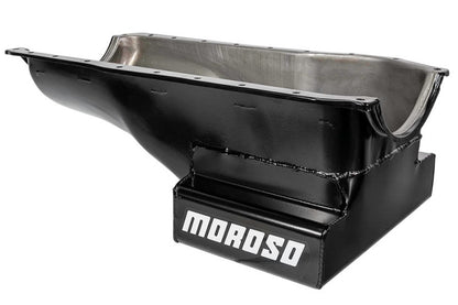 Moroso Ford 351C/351M (w/Front Sump) Kicked Out Wet Sump 7qt 8in Steel Oil Pan