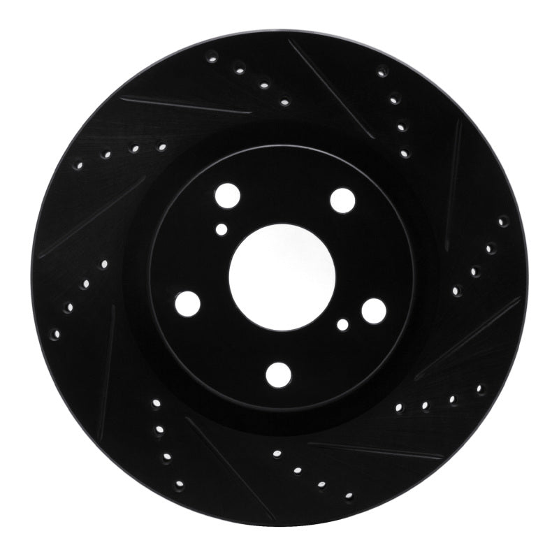 R1 Concepts R1 21-25 Dodge Durango Rear Right Drilled & Slotted Black Brake Rotor