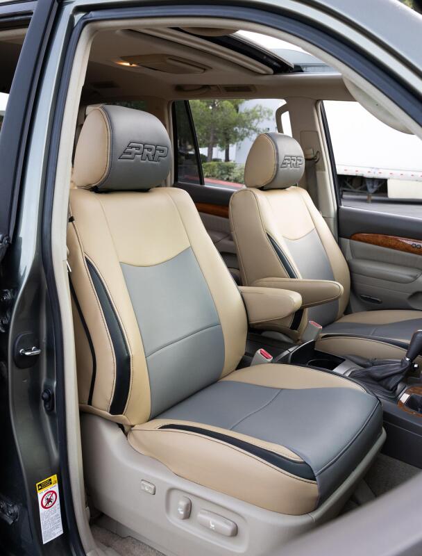 PRP Seats PRP 03-09 Lexus GX470 Front Seat Covers (Pair) - Black w/ Red Stitch