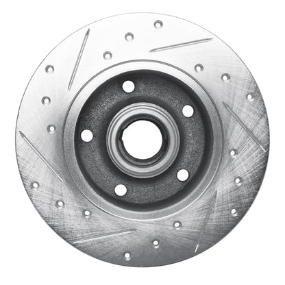 R1 Concepts R1 96-08 Audi A4 (Mexico) Rear Right Drilled & Slotted Silver Brake Rotor