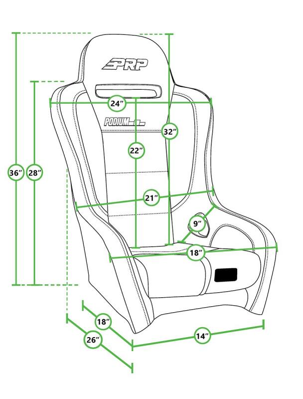 PRP Seats PRP Shreddy Edition Podium Suspension Seat - Cracked/Black