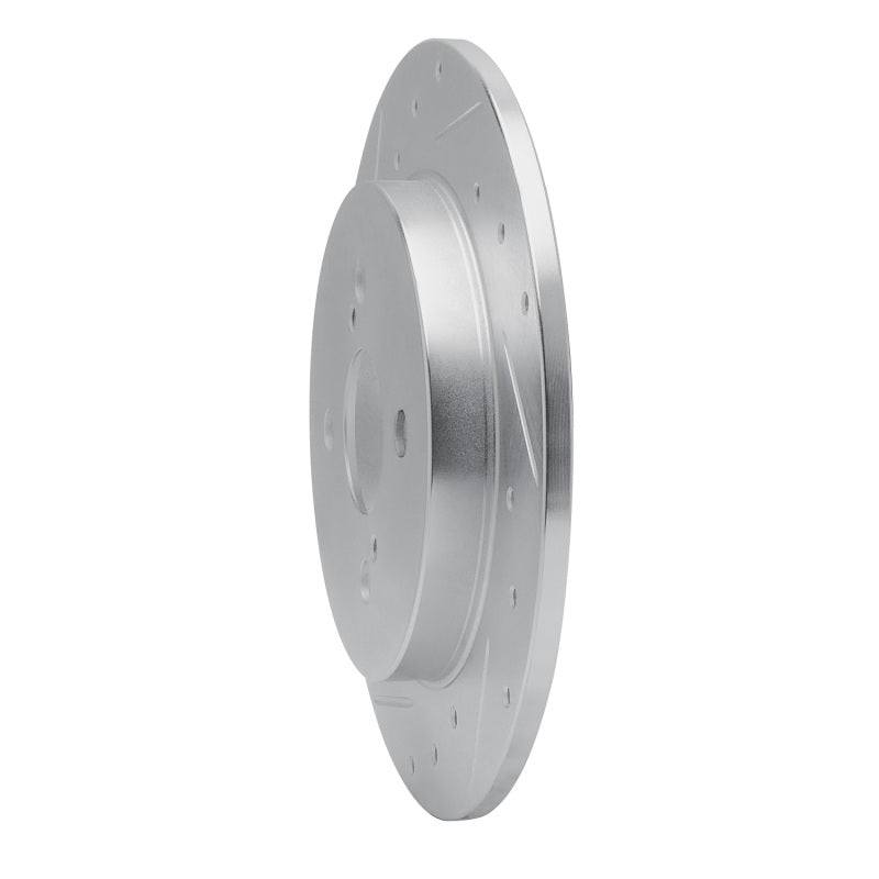R1 Concepts R1 12-18 Toyota Yaris (USA/Canada) Rear Left Drilled & Slotted Silver Brake Rotor