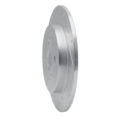 R1 Concepts R1 12-18 Toyota Yaris (USA/Canada) Rear Left Drilled & Slotted Silver Brake Rotor