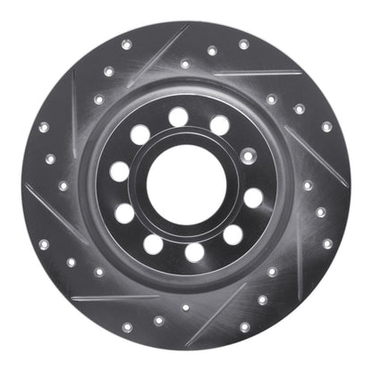 R1 Concepts R1 05-18 Audi Q3 (Mexico) Rear Left Drilled & Slotted Silver Brake Rotor