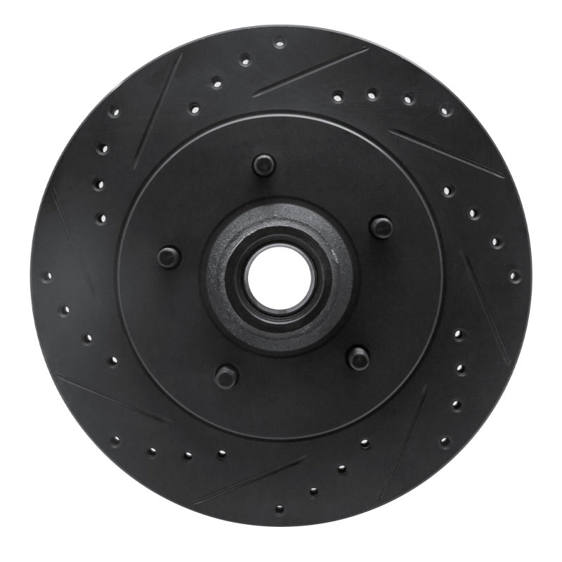 R1 Concepts R1 97-00 Ford Expedition Front Left Drilled & Slotted Black Brake Rotor