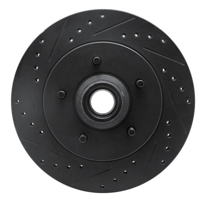 R1 Concepts R1 97-00 Ford Expedition Front Left Drilled & Slotted Black Brake Rotor