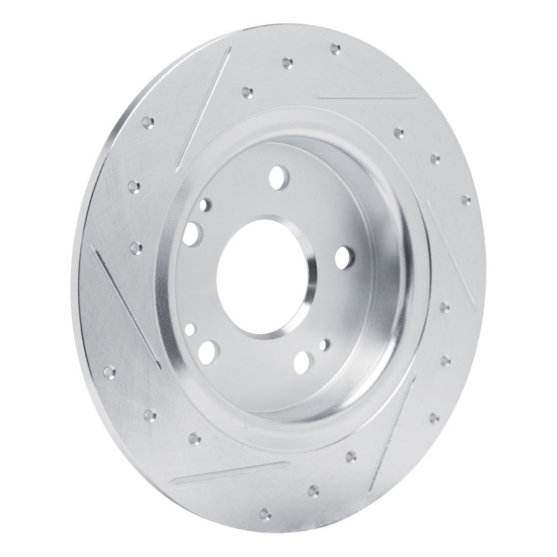 R1 Concepts R1 22-25 Acura Integra Rear Left Drilled & Slotted Silver Brake Rotor