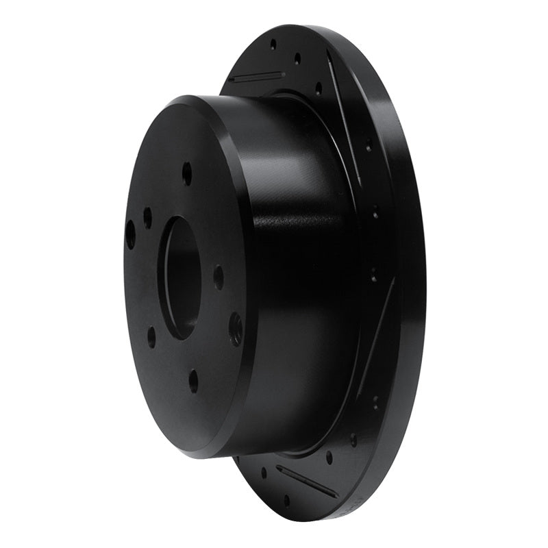 R1 Concepts R1 04-04 Pontiac GTO Rear Right Drilled & Slotted Black Brake Rotor