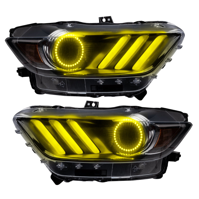 ORACLE Lighting Oracle 15-17 Ford Mustang V6/GT/Shelby DRL w/ Halo Kit - ColorSHIFT w/ Simple Controller