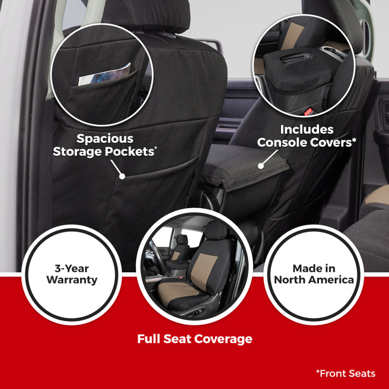 Covercraft 21-24 Toyota Sienna Endura PrecisionFit Custom Second Row Seat Covers - Charcoal/Silver