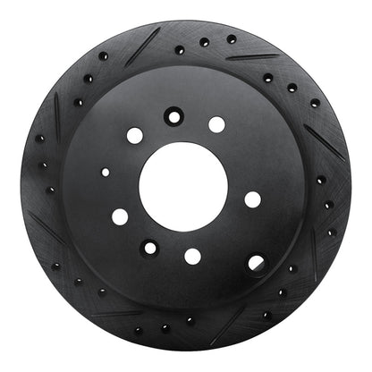 R1 Concepts R1 92-06 Mazda 929 Rear Left Drilled & Slotted Black Brake Rotor
