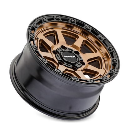 Mayhem 8306 Ridgeline 17x8.5 / 5x127 BP/ -6mm Offset / 78.1mm Hub Satin Bronze/Black Lip Wheel