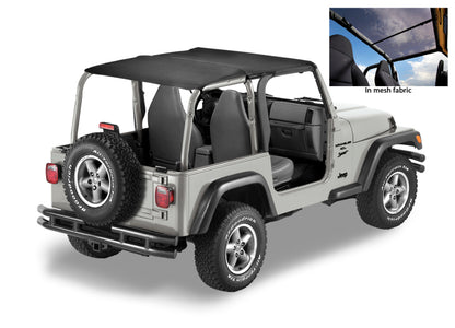 Bestop 03-06 Jeep Wrangler TJ Exc. Unlimited Header Safari Bikini (Mesh)