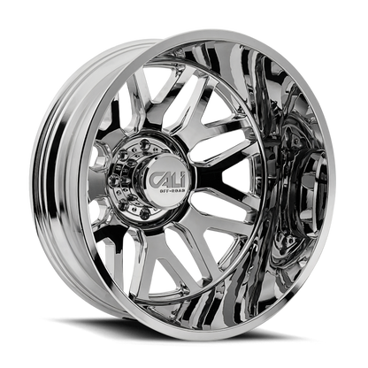 Cali Off-Road 9115D Invader Dually 22x8.25 / 8x165.1 BP / -192mm Offset / 121.3mm Hub Chrome Wheel