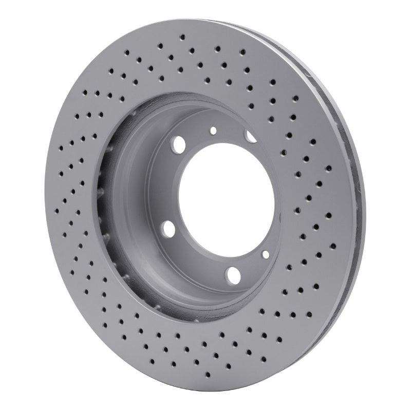 DFC 05-08 Porsche Cayman Left Front Drilled GeoSPEC Coated Rotor