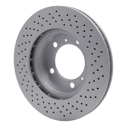 DFC 05-08 Porsche Cayman Left Front Drilled GeoSPEC Coated Rotor