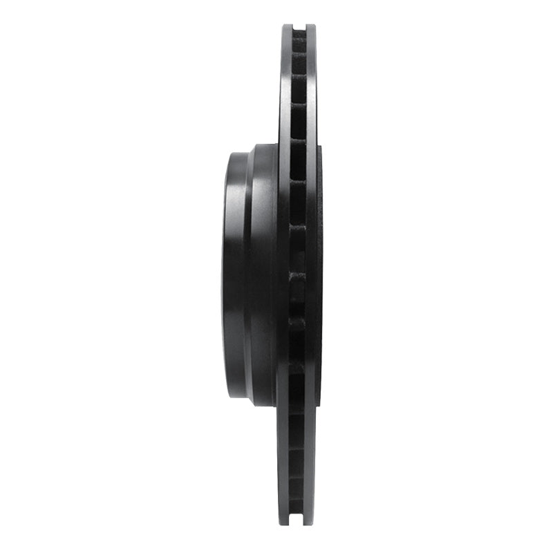 R1 Concepts R1 09-19 BMW 750LI Rear Left Drilled & Slotted Black Brake Rotor