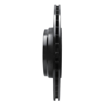 R1 Concepts R1 09-19 BMW 750LI Rear Left Drilled & Slotted Black Brake Rotor