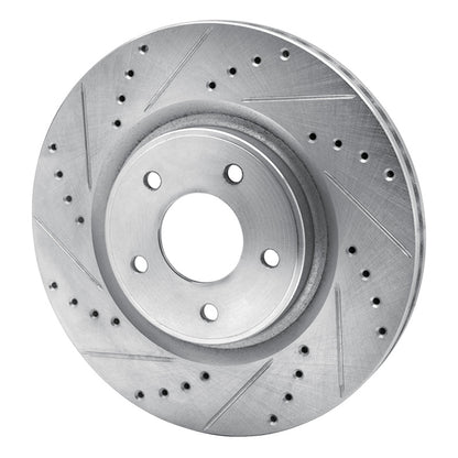 R1 Concepts R1 14-19 Nissan X-Trail (Mexico) Front Left Drilled & Slotted Silver Brake Rotor