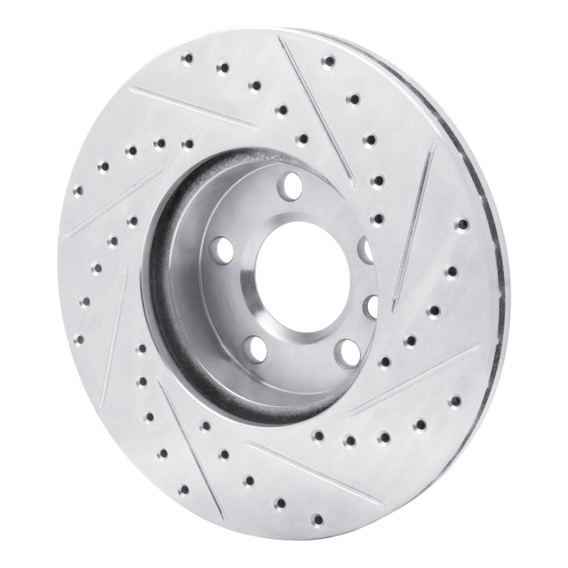 R1 Concepts R1 01-03 Volkswagen EuroVan Front Left Drilled & Slotted Silver Brake Rotor