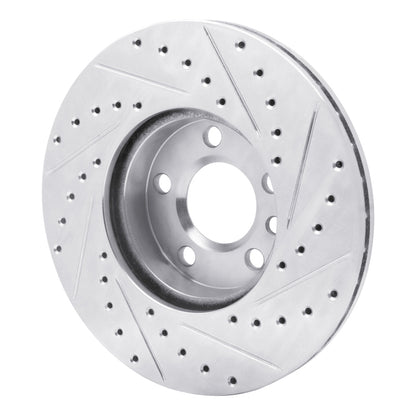 R1 Concepts R1 01-03 Volkswagen EuroVan Front Left Drilled & Slotted Silver Brake Rotor