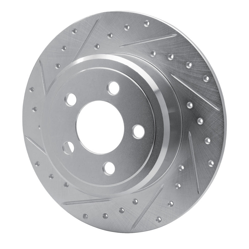 R1 Concepts R1 05-23 Chrysler 300 Rear Left Drilled & Slotted Silver Brake Rotor
