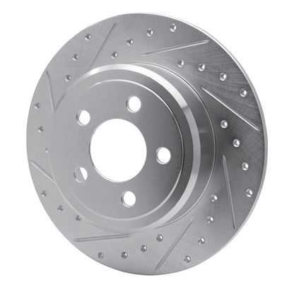 R1 Concepts R1 05-23 Chrysler 300 Rear Left Drilled & Slotted Silver Brake Rotor