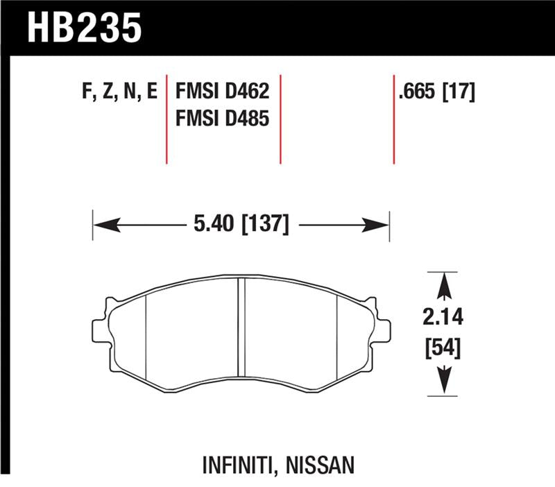 Hawk Performance Hawk 91-96 Infiniti G20/ Nissan 240SX/ Sentra HPS Street Front Brake Pads