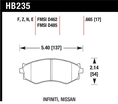 Hawk Performance Hawk 91-96 Infiniti G20/ Nissan 240SX/ Sentra HPS Street Front Brake Pads