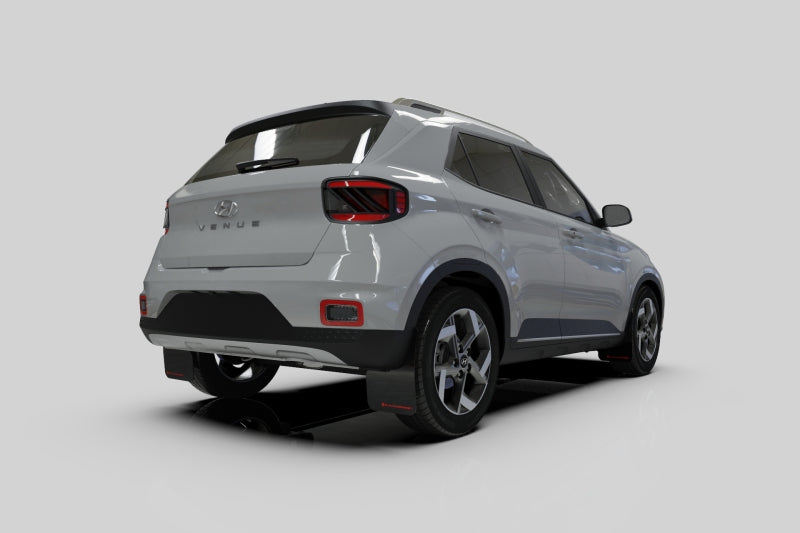 Rally Armor 20-26 Hyundai Venue Black Mud Flap White Logo