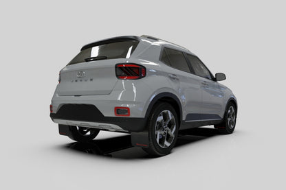 Rally Armor 20-26 Hyundai Venue Black Mud Flap White Logo