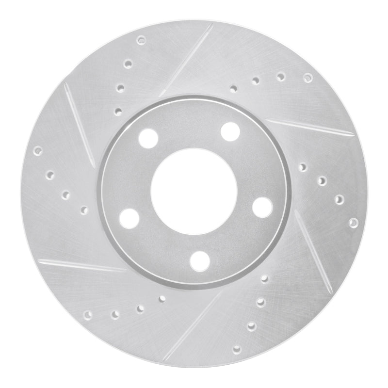 R1 Concepts R1 92-08 Audi A4 (USA/Canada) Front Left Drilled & Slotted Silver Brake Rotor
