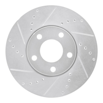 R1 Concepts R1 92-08 Audi A4 (USA/Canada) Front Left Drilled & Slotted Silver Brake Rotor