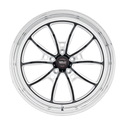 Weld S80 18x10 / 5x115 BP / 6.6in BS Black Wheel (High Pad) - Non-Beadlock