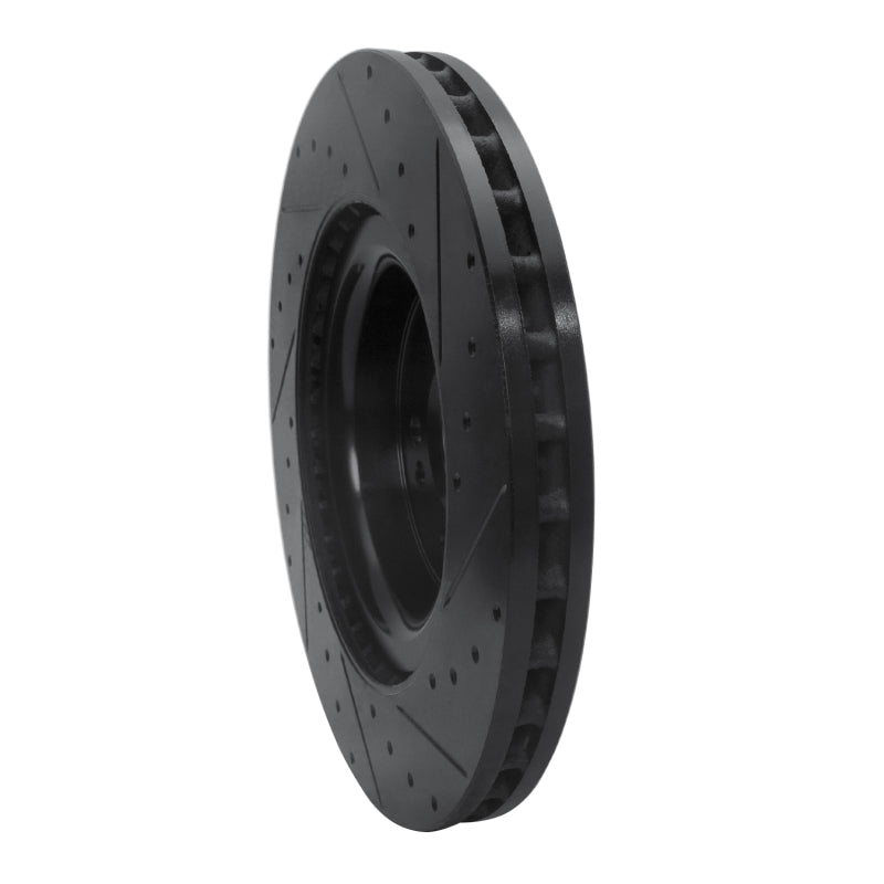 R1 Concepts R1 13-19 Mercedes-Benz GLE400 Front Left Drilled & Slotted Black Brake Rotor