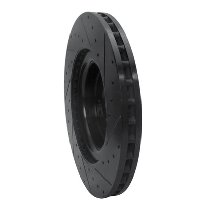 R1 Concepts R1 13-19 Mercedes-Benz GLE400 Front Left Drilled & Slotted Black Brake Rotor