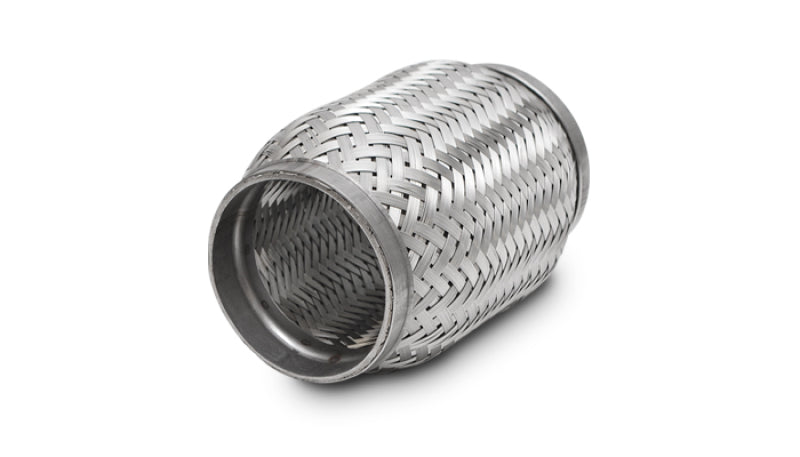 Vibrant SS Flex Coupling with Inner Braid Liner 2in inlet/outlet x 8in flex length