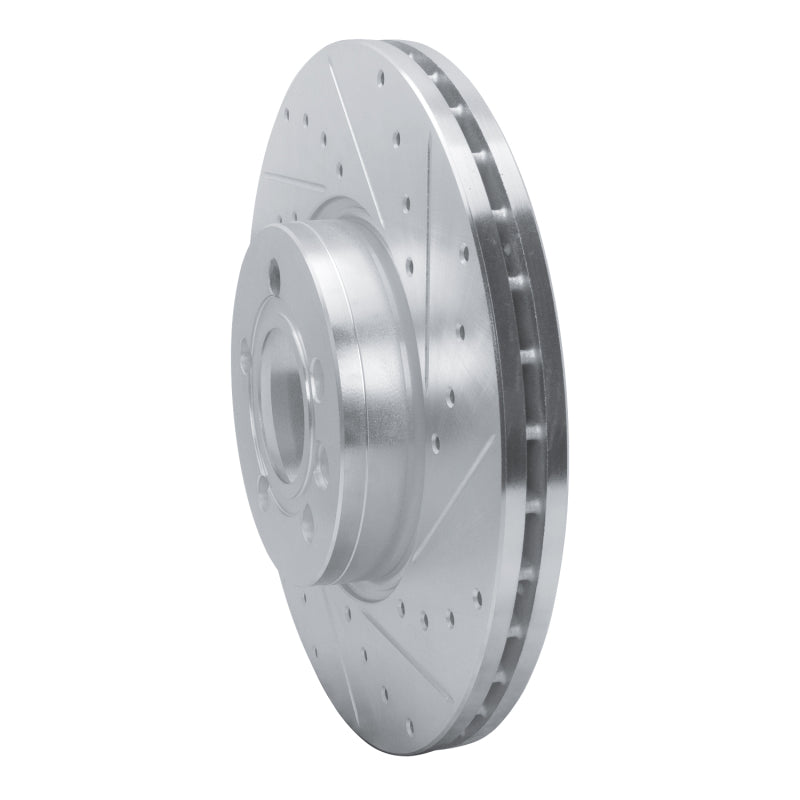 R1 Concepts R1 01-03 Volkswagen EuroVan Front Right Drilled & Slotted Silver Brake Rotor