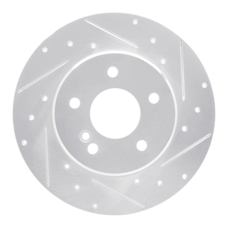 R1 Concepts R1 94-11 Mercedes-Benz C240 Rear Right Drilled & Slotted Silver Brake Rotor